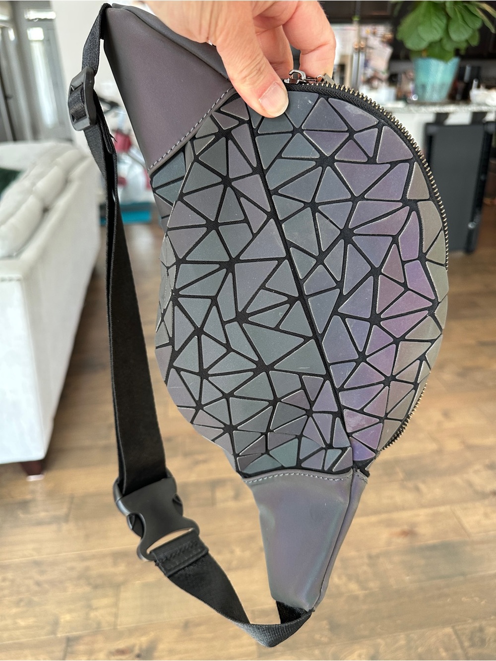DIOMO Fanny Packs Waist Pack for Women&Men Shiny Holographic Traveling Bum Bag,